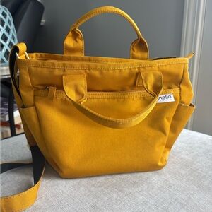 Anello Grande Mini Shoulder Bag, 2 way in Mustard color